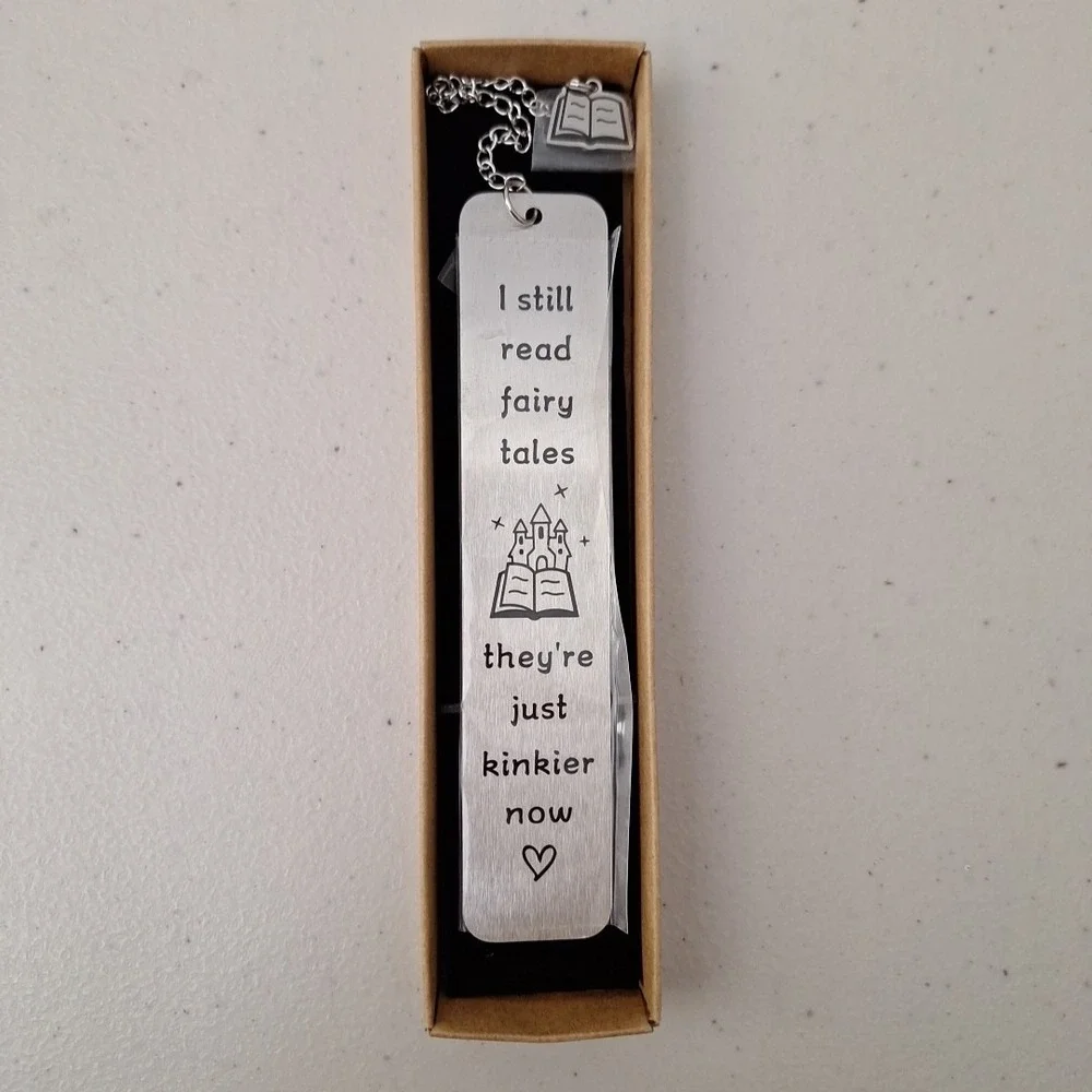 NEW Erotica Romance Metal Bookmark Gift Read Fairy Tale Bit Kinkier Now